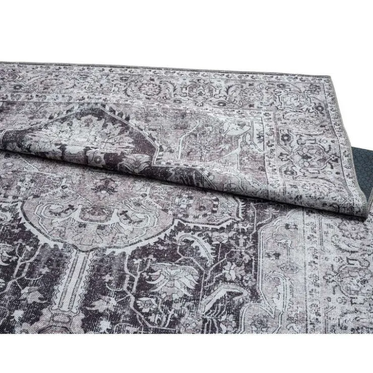 5 x 7 ft Rug Black / Blue