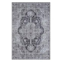 5 x 7 ft Rug Black / Blue