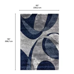 8 x 10 ft Rug Grey/Blue Outlet