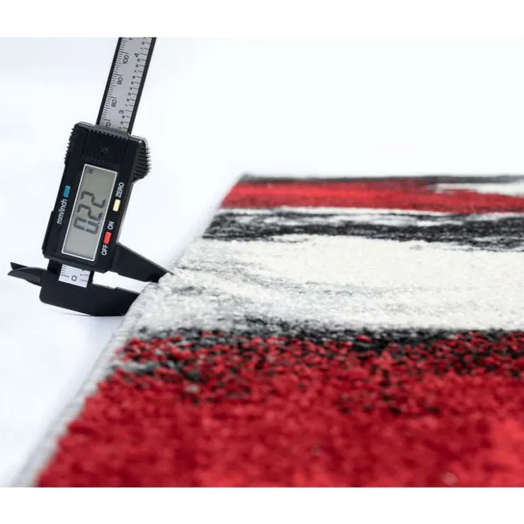 5 x 8 ft Rug Red/Black/White/Grey
