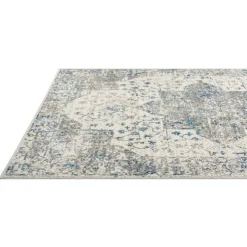 8 x 10 ft Rug Grey / White / Blue Clearance