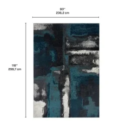 8 x 10 ft Rug Green/Black Hot