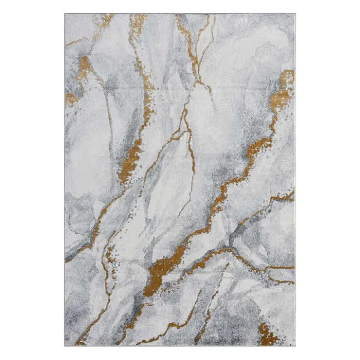 8 x 10 ft Rug Grey/Gold
