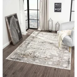 8 x 10 ft Rug Grey / Beige