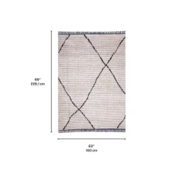 5 x 8 ft Rug Beige / Grey New