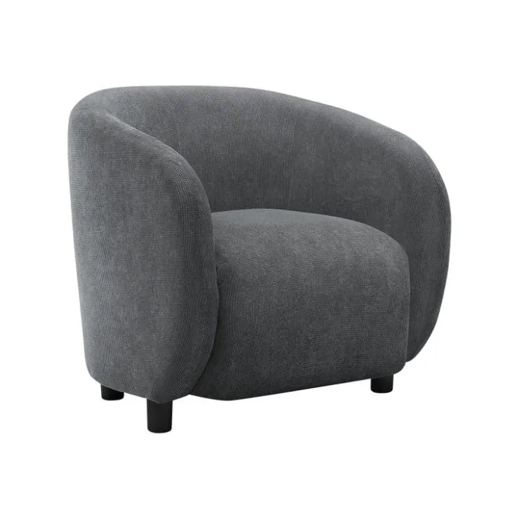 Monarch Accent Chair in Fabric DARK GREY Sale