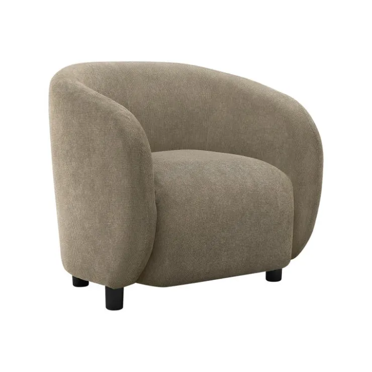 Monarch Accent Chair in Light Fabric BROWN Sale