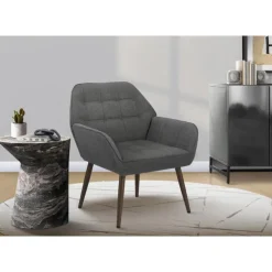 Monarch Accent Chair in Fabric LIGHT GREY Sale