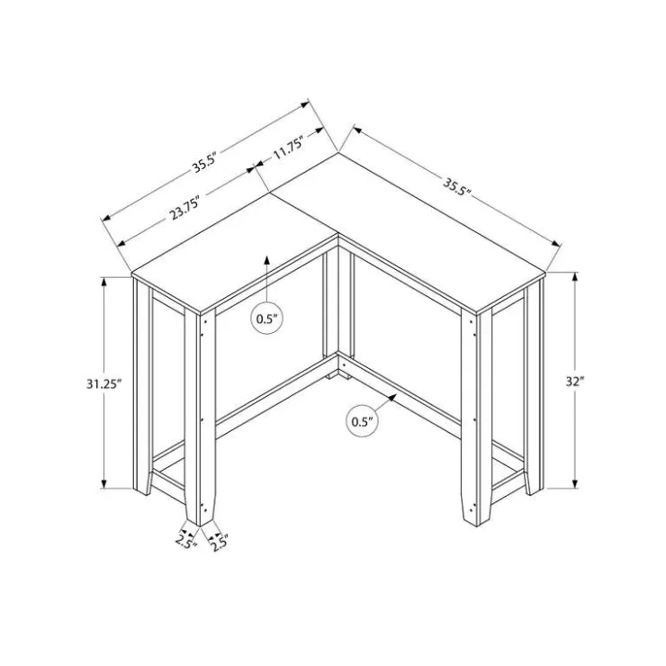 Monarch Accent table - 36" / corner console - Cherry