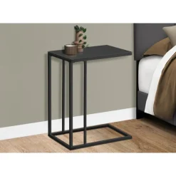 Monarch Accent table - metal / tempered glass - Black Discount