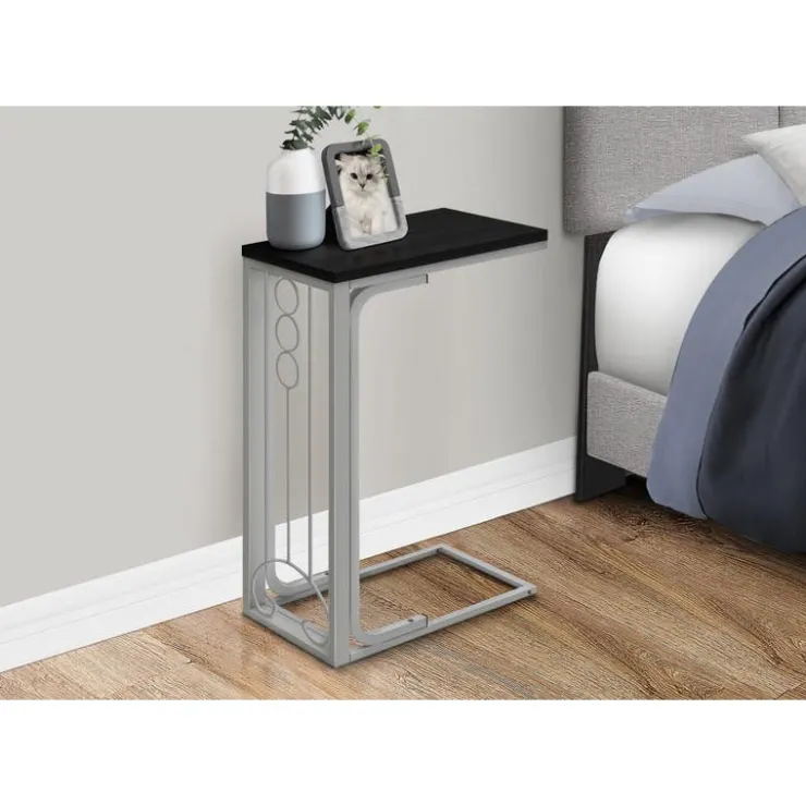 Monarch Accent table - top / silver metal - Black Outlet