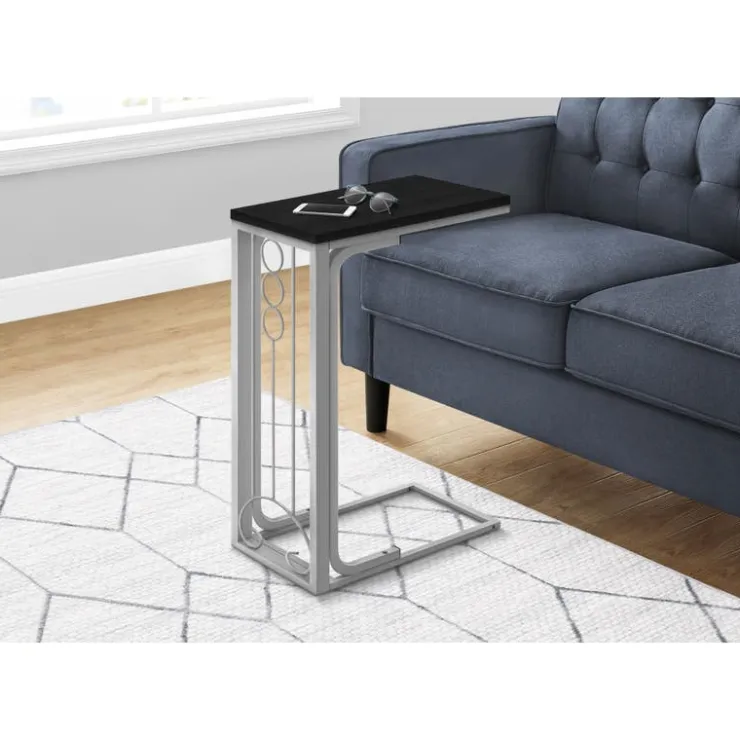 Monarch Accent table - top / silver metal - Black Outlet