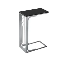 Monarch Accent table - top / silver metal - Black Outlet