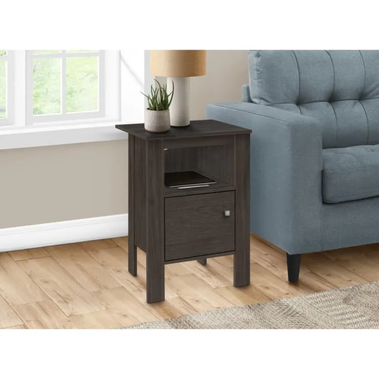 Monarch Accent table - brown night stand with storage - Oak Discount