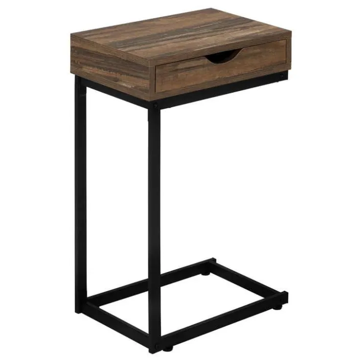 Monarch Accent table - reclaimed-look / black metal - Brown Best