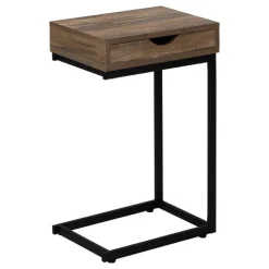 Monarch Accent table - reclaimed-look / black metal - Brown Best