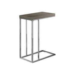Monarch Accent table - with chrome metal - Dark Taupe Online