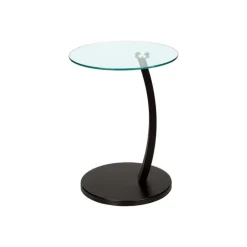 Monarch Accent table - bentwood with tempered glass - Espresso Best