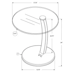 Monarch Accent table - bentwood with tempered glass - Espresso Best