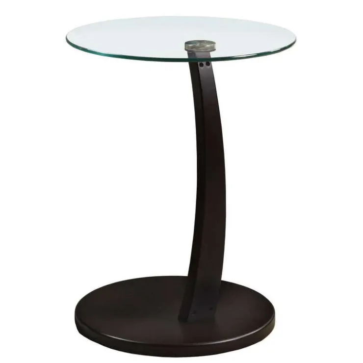 Monarch Accent table - bentwood with tempered glass - Espresso Best