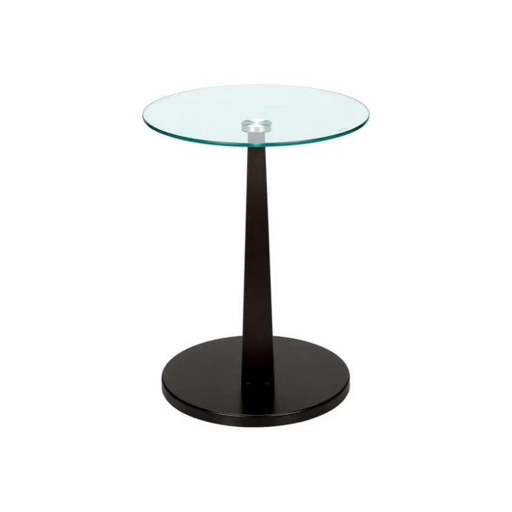 Monarch Accent table - bentwood with tempered glass - Espresso Best
