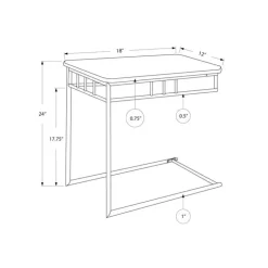 Monarch Accent table - marble / bronze metal - Espresso