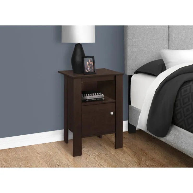 Monarch Accent table - night stand with storage - Espresso Outlet