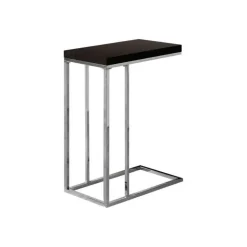 Monarch Accent table - with chrome metal - Espresso Discount