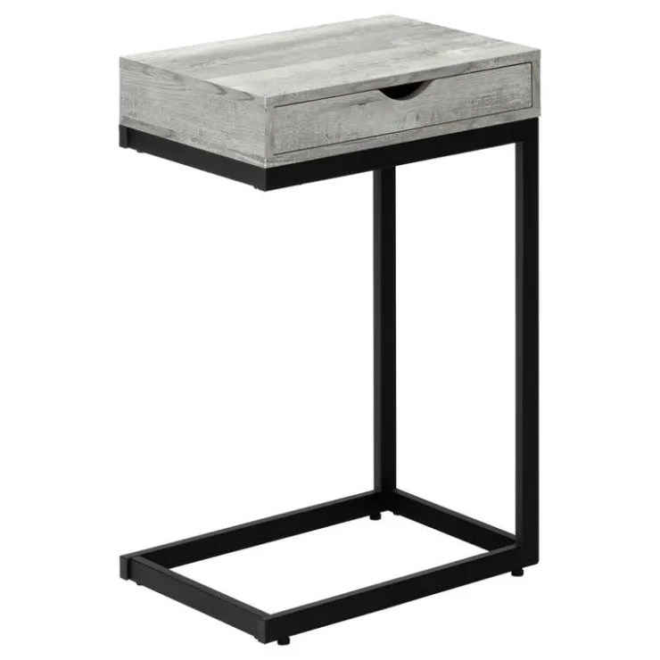Monarch Accent table - reclaimed wood-look / black / drawer - Grey New