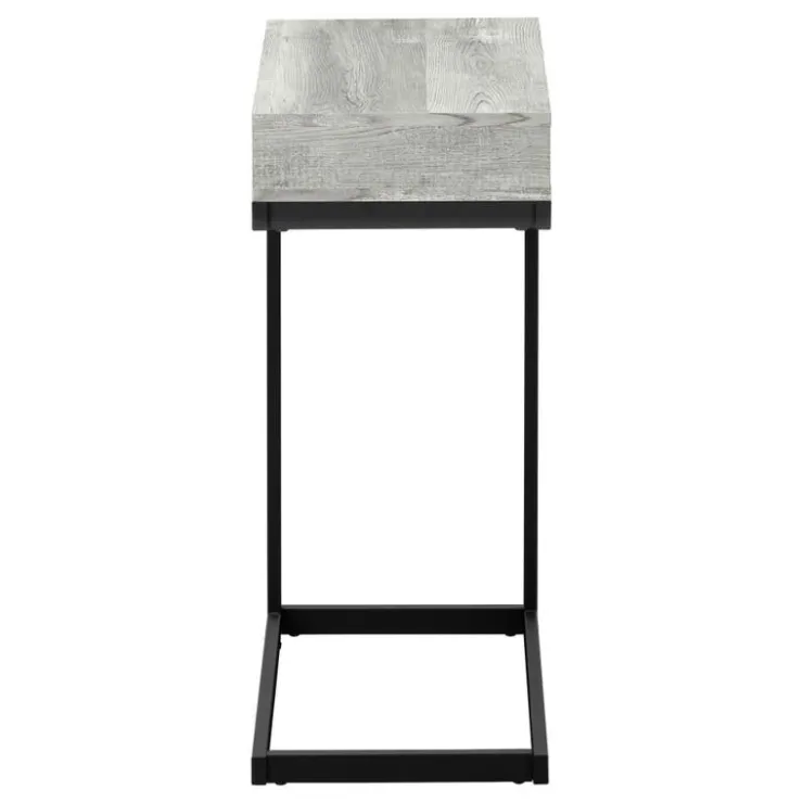 Monarch Accent table - reclaimed wood-look / black / drawer - Grey New