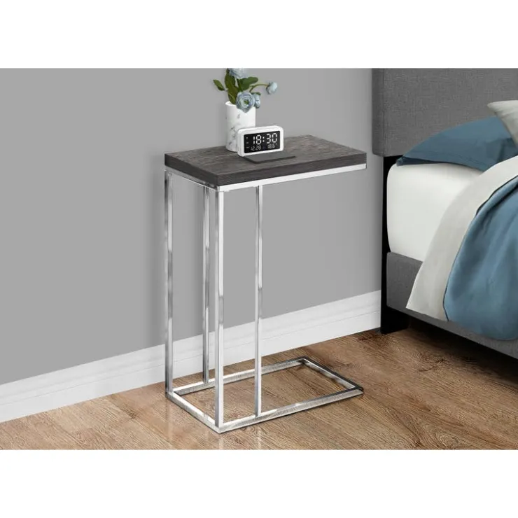 Monarch Accent table - with chrome metal - Grey Online