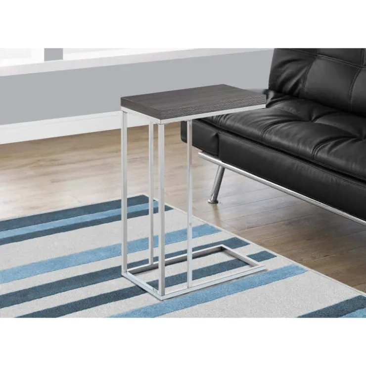 Monarch Accent table - with chrome metal - Grey Online