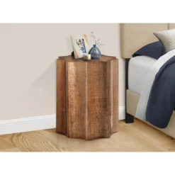 Monarch Accent table - 22"h / antique iron metal end table - Copper Best