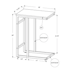 Monarch Accent table - 24"h / / metal - Black Clearance