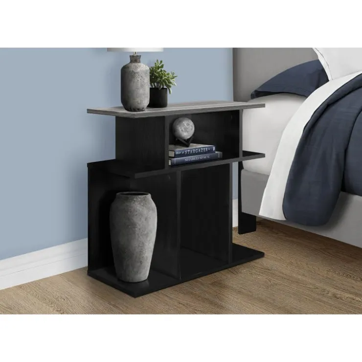 Monarch Accent table - 24"h / / grey top - Black New