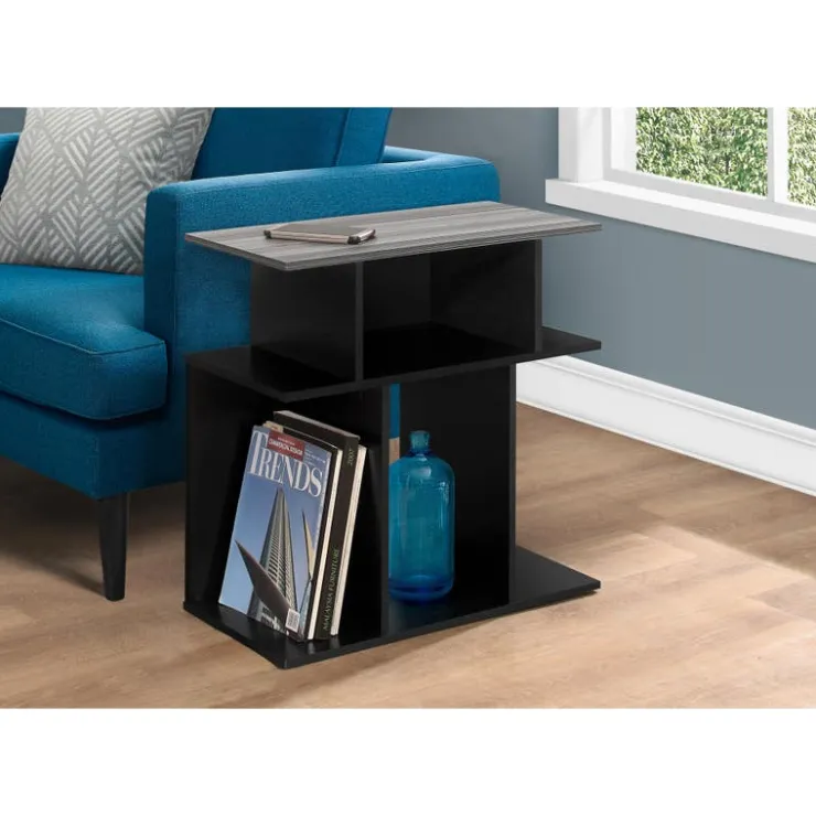 Monarch Accent table - 24"h / / grey top - Black New