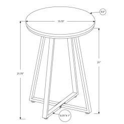Monarch Accent table - 22"h / marble / metal - Black Online