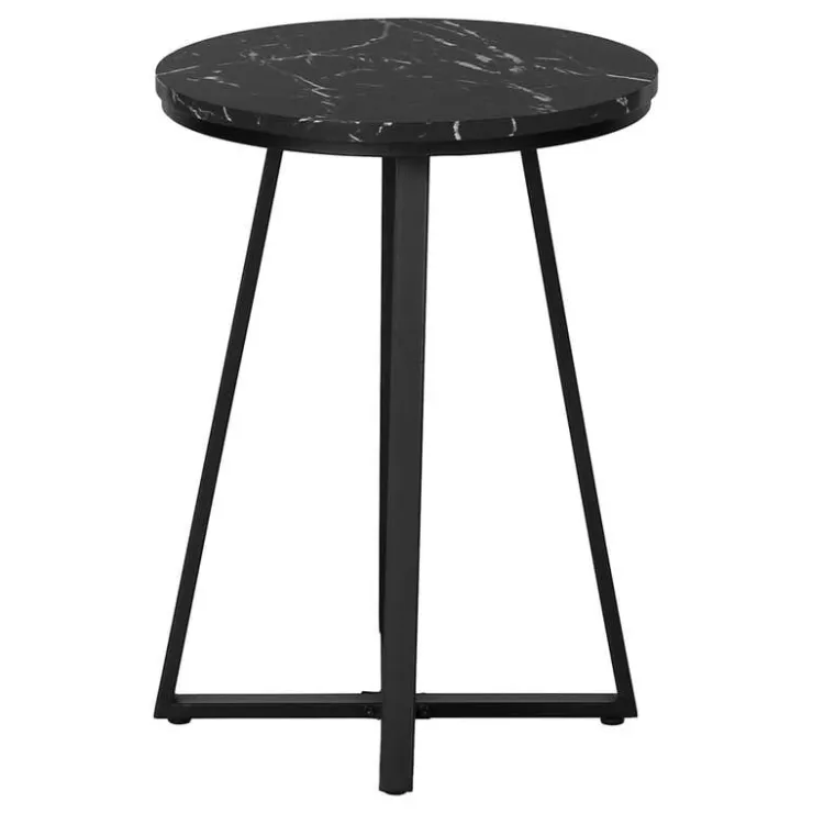 Monarch Accent table - 22"h / marble / metal - Black Online