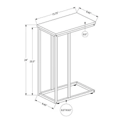 Monarch Accent table - 25"h / marble / metal - Black