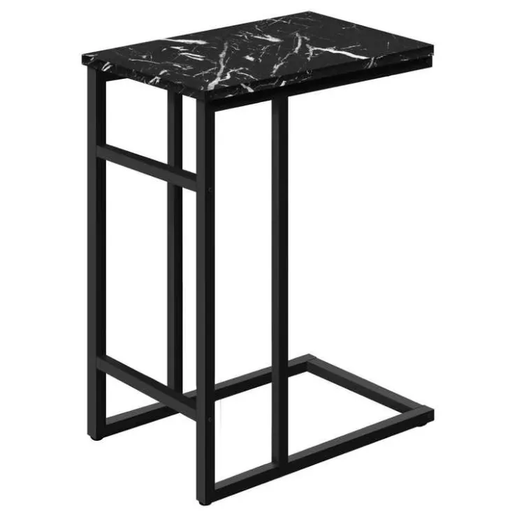 Monarch Accent table - 24"h / marble / metal - Black Online