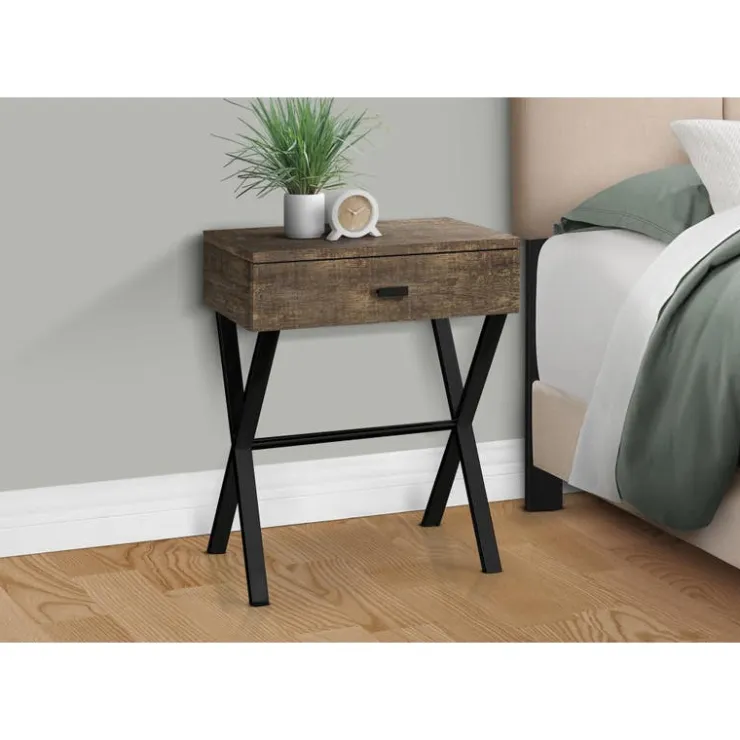 Monarch Accent table - 24"h / reclaimed wood / black metal - Brown Sale
