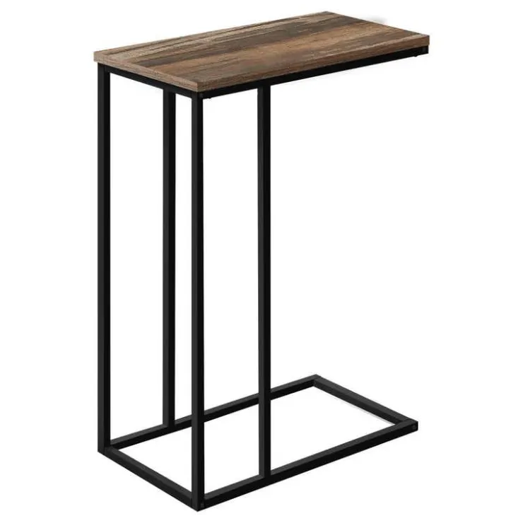 Monarch Accent table - 25"h / reclaimed / black metal - Brown