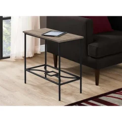 Monarch Accent table - 22"h / / black metal - Dark Taupe Discount