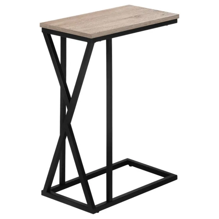 Monarch Accent table - 25"h / / black metal - Dark Taupe Hot