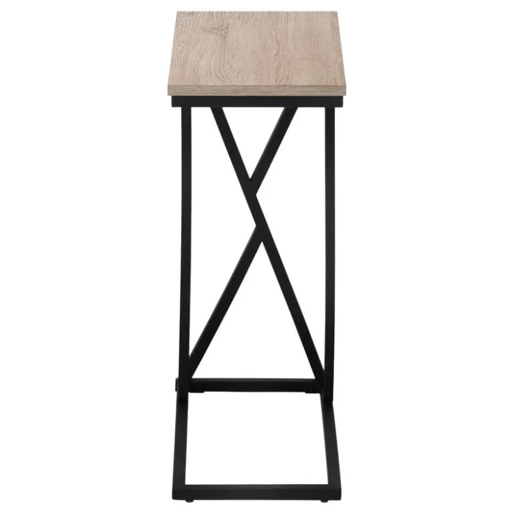 Monarch Accent table - 25"h / / black metal - Dark Taupe Hot