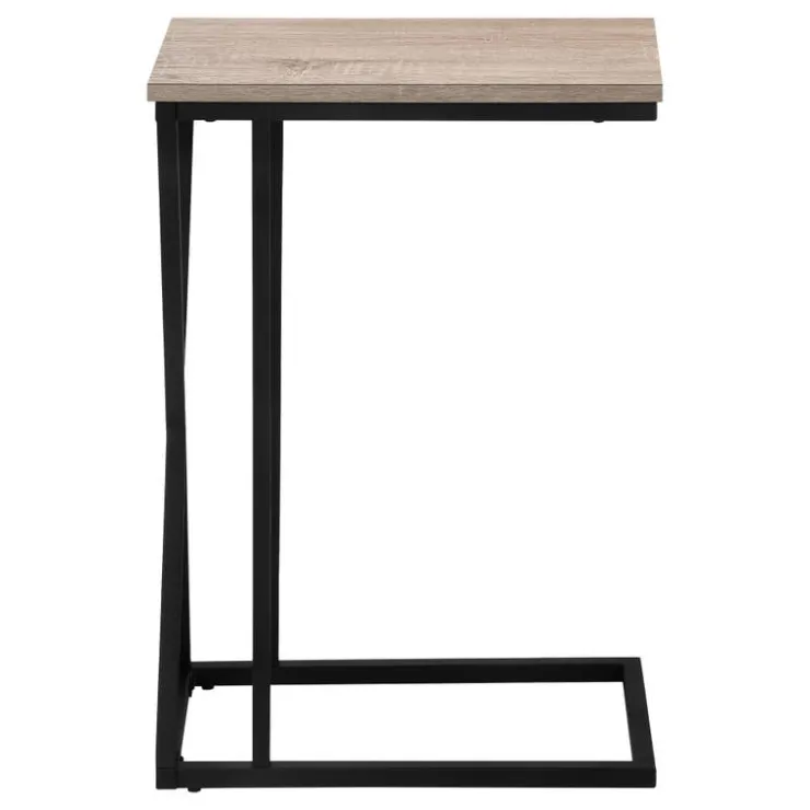 Monarch Accent table - 25"h / / black metal - Dark Taupe Hot