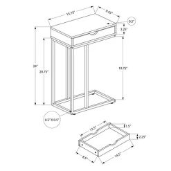 Monarch Accent table - 25"h / / black metal - Dark Taupe Hot