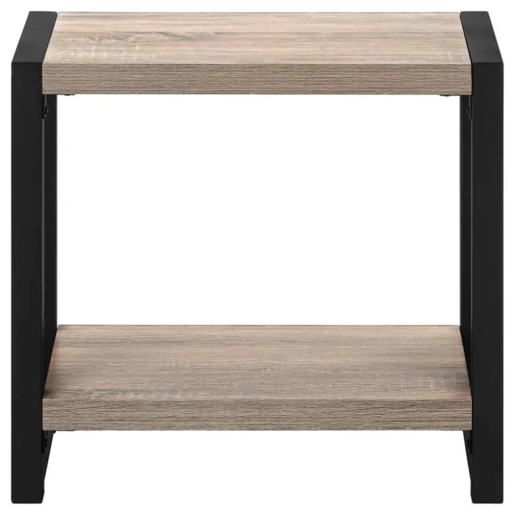 Monarch Accent table - 22"h / / black metal - Dark Taupe Outlet