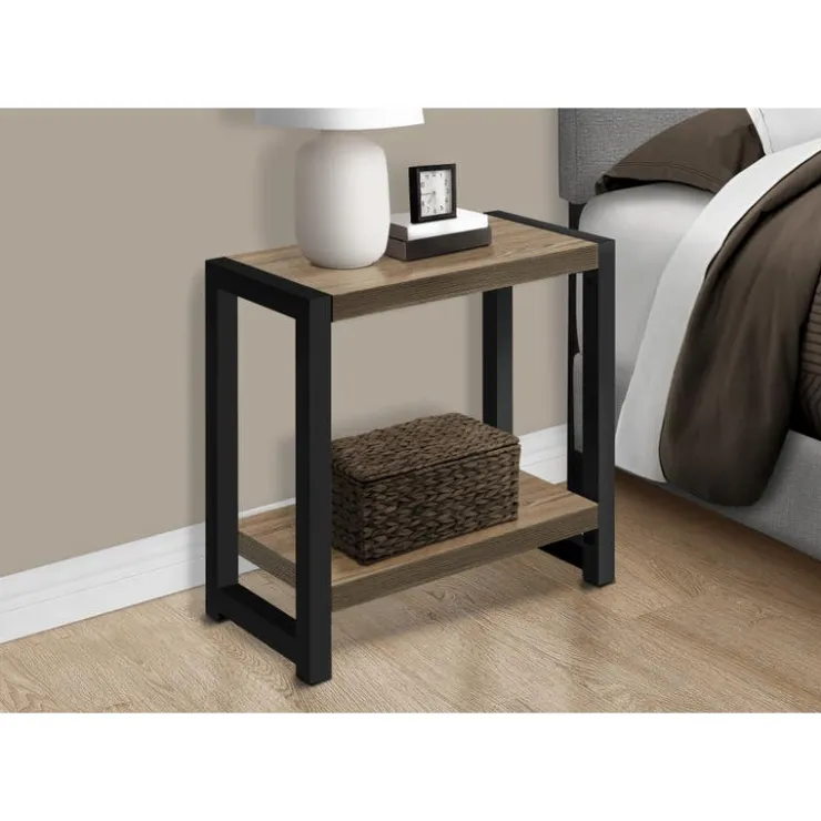 Monarch Accent table - 22"h / / black metal - Dark Taupe Outlet