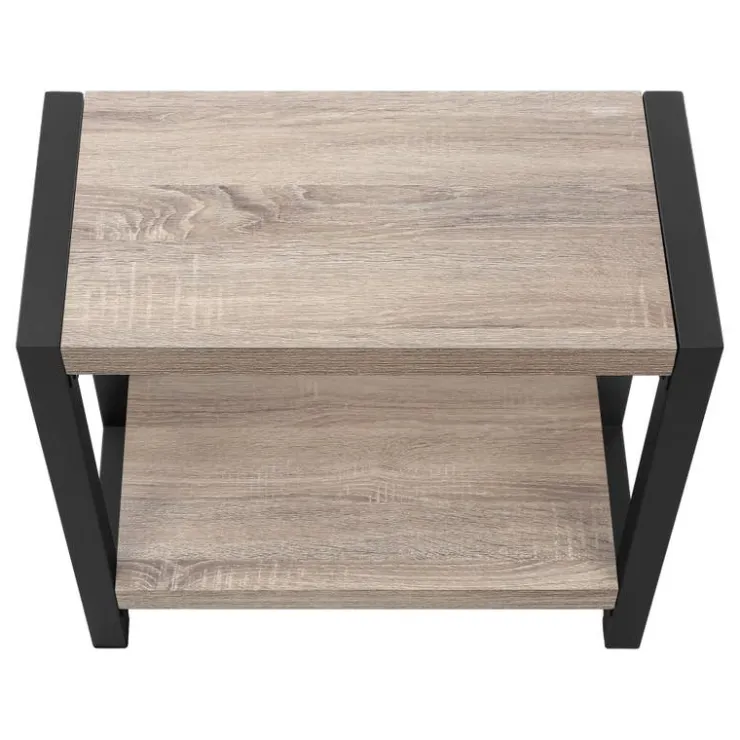 Monarch Accent table - 22"h / / black metal - Dark Taupe Outlet
